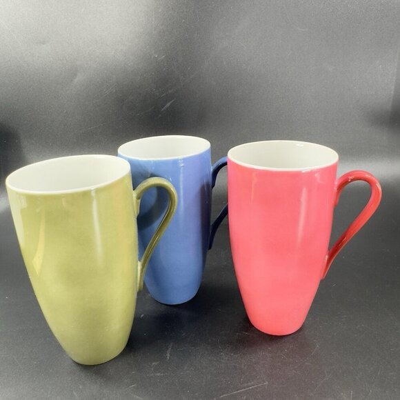 Seyei Fine China Porcelain Small Cups Mugs With Handles Set 3 Made In Japan VTG - Picture 7 of 12